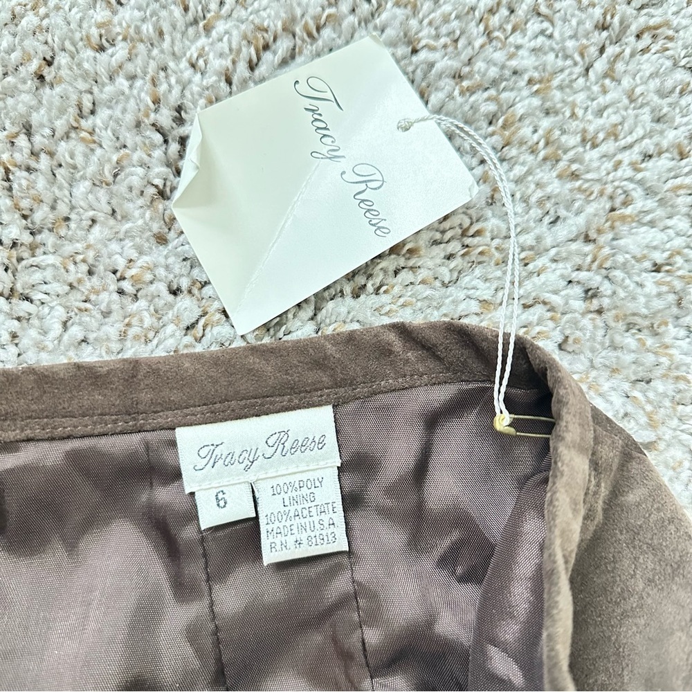 Tracy Reece Brown suede skirt size 6 - Picture 5 of 8